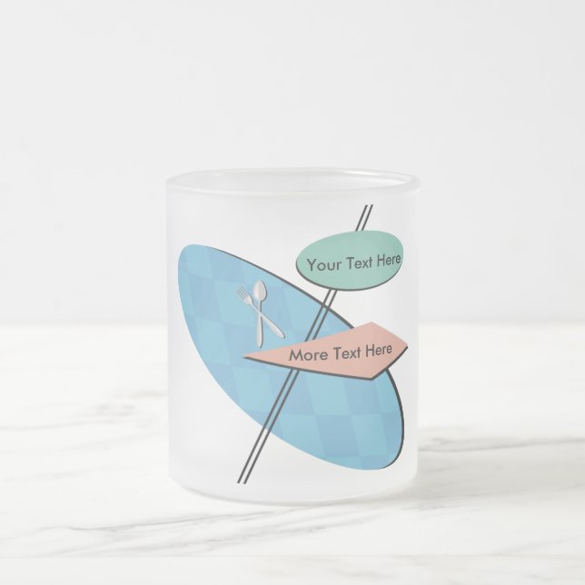 Caneca De Café Vidro Jateado Mugs personalizados de 50 personalizados (Centro)