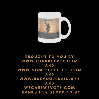 Caneca De Café Vidro Jateado Muito obrigado, Senhor Presidente Joe Biden