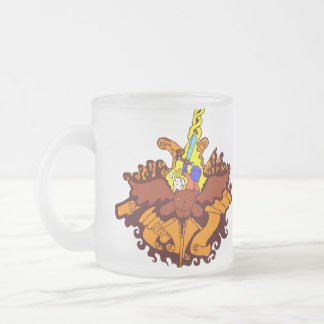 Caneca De Café Vidro Jateado mushmug flybear