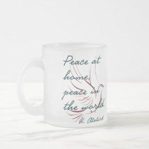 Caneca De Café Vidro Jateado Mustafa Kemal Ataturk