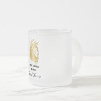 Caneca De Café Vidro Jateado My Lion Dad – Golden Lion Father gift for Dad