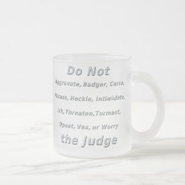 Caneca De Café Vidro Jateado Não irk o juiz