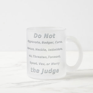 Caneca De Café Vidro Jateado Não irk o juiz