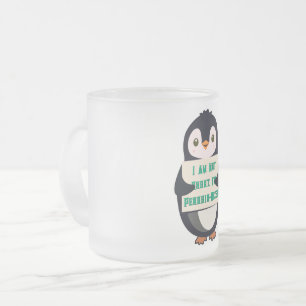 Caneca De Café Vidro Jateado Não Sou Baixo, Sou do Tamanho de um Pinguim