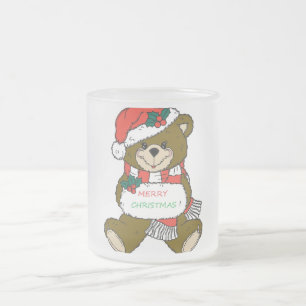 CANECA DE CAFÉ VIDRO JATEADO "NATAL DE MERRÍCULA"