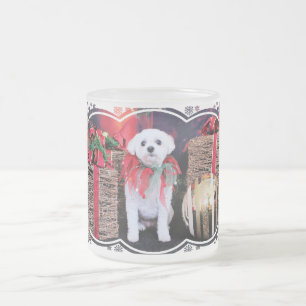 Caneca De Café Vidro Jateado Natal - MaltiPoo - Taz