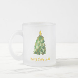 Caneca De Café Vidro Jateado Natal Mittens Mug