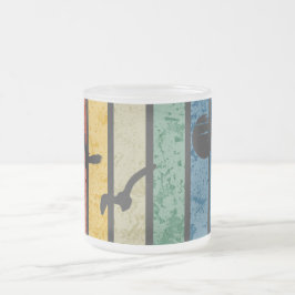 Caneca De Café Vidro Jateado Natureza do modo de caminhada ao ar livre Acampame