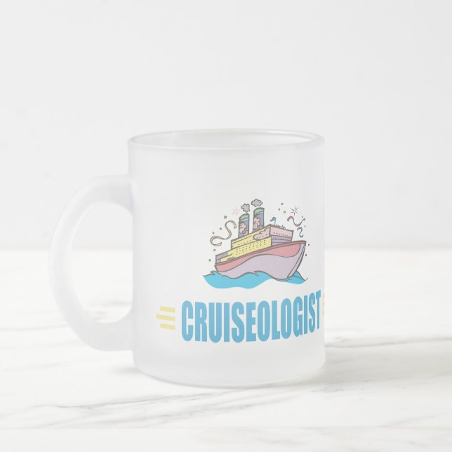 Caneca De Café Vidro Jateado Navio de cruzeiro engraçado (Esquerda)