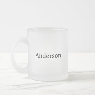 Caneca De Café Vidro Jateado Negócios Profissionais Simples 295 ml