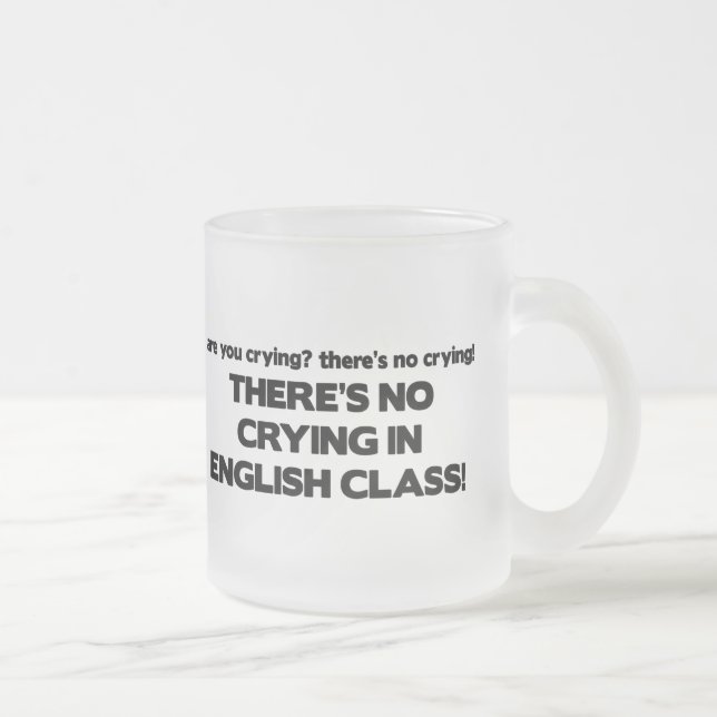 Caneca De Café Vidro Jateado Nenhum grito na classe inglesa (Direita)