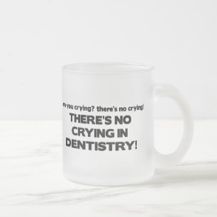 Caneca De Café Vidro Jateado Nenhum grito na odontologia