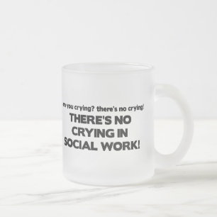 Caneca De Café Vidro Jateado Nenhum grito no trabalho social