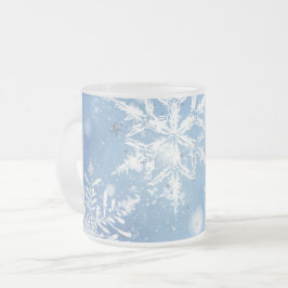Caneca De Café Vidro Jateado Neve de Natal maravilhosa