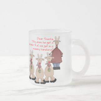 Caneca De Café Vidro Jateado Névoa Caros Papais noeis Camisa