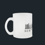 Caneca De Café Vidro Jateado New York Skyline<br><div class="desc">New York Skyline</div>
