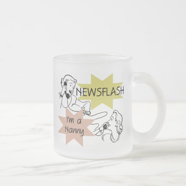 Caneca De Café Vidro Jateado Newsflash eu sou t-shirt e presentes de um (Direita)