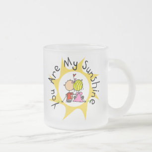 Caneca De Café Vidro Jateado No amor você é minha luz do sol