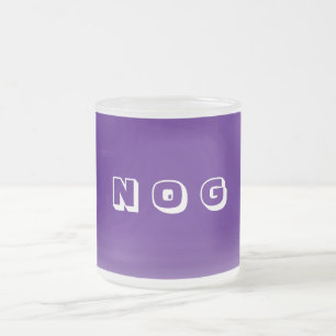 Caneca De Café Vidro Jateado Nog