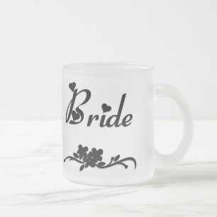 Caneca De Café Vidro Jateado Noiva clássica