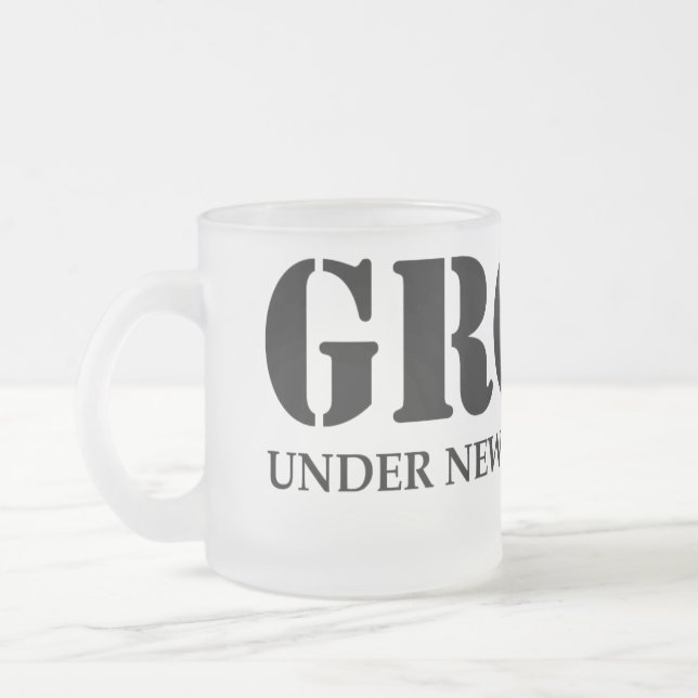 Caneca De Café Vidro Jateado Noivo (Esquerda)
