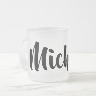 Caneca De Café Vidro Jateado Nome Adorável