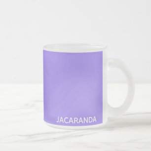 Caneca De Café Vidro Jateado Nome da cor roxa de Jacaranda