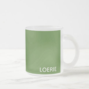 Caneca De Café Vidro Jateado nome da cor verde Loerie