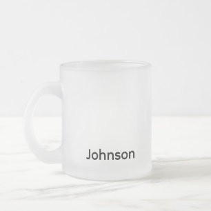 Caneca De Café Vidro Jateado Nome Personalizado