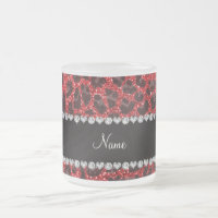 Nome personalizado manchas-leopardo vermelhas