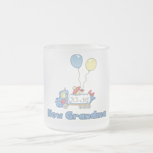 Caneca De Café Vidro Jateado Nova vovó de Camisetas e presentes (Centro)
