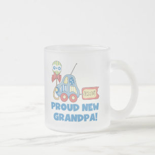 Caneca De Café Vidro Jateado Novo vovô orgulhoso É um Camiseta e presentes