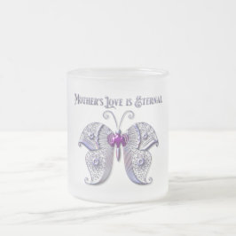 Caneca De Café Vidro Jateado O amor da mãe é eterno