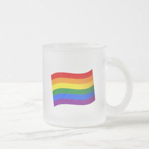Caneca De Café Vidro Jateado O amor LGBT LGBT LGBT Orgulho gay do Arco-íris é a