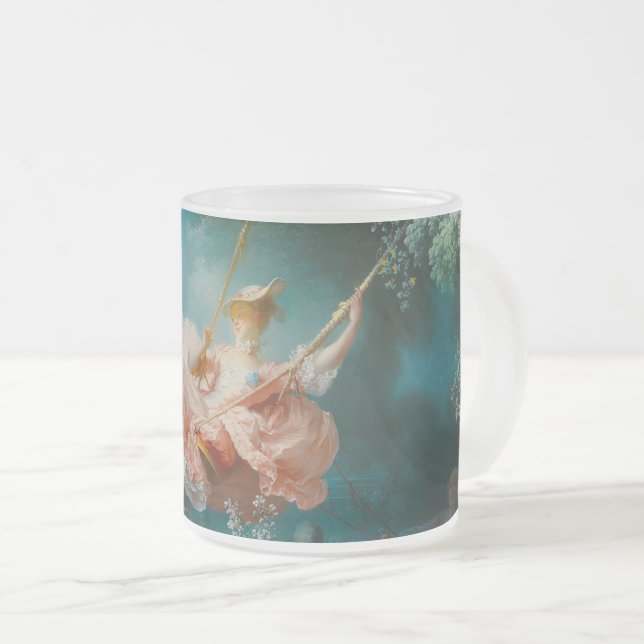 Caneca De Café Vidro Jateado O Balanço Fragonard (Frente Esquerda)