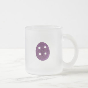 Caneca De Café Vidro Jateado O botão roxo