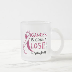 Caneca De Café Vidro Jateado O cancer de garganta está indo perder