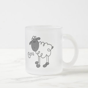 Caneca De Café Vidro Jateado O carneiro diz o camiseta e os presentes do Baa