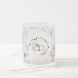 Caneca De Café Vidro Jateado O casamento perfeito