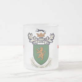 Caneca De Café Vidro Jateado O clã de Farrell da brasão de Ireland