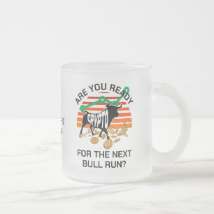 Caneca De Café Vidro Jateado O CRYPTO BULL RUN Bitmoney está pronto
