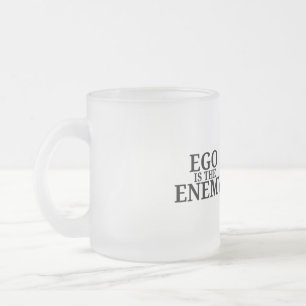 Caneca De Café Vidro Jateado O Ego É o Inimigo Caneca de Vidro Fosco Minimalist