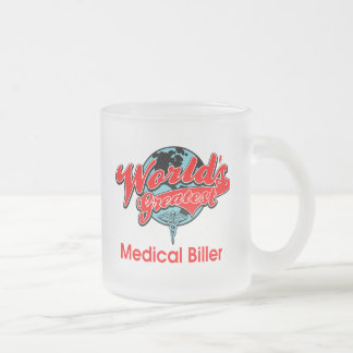 Caneca De Café Vidro Jateado O grande Biller médico do mundo