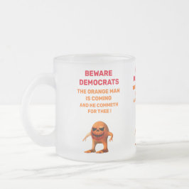 CANECA DE CAFÉ VIDRO JATEADO O HOMEM LARANJA