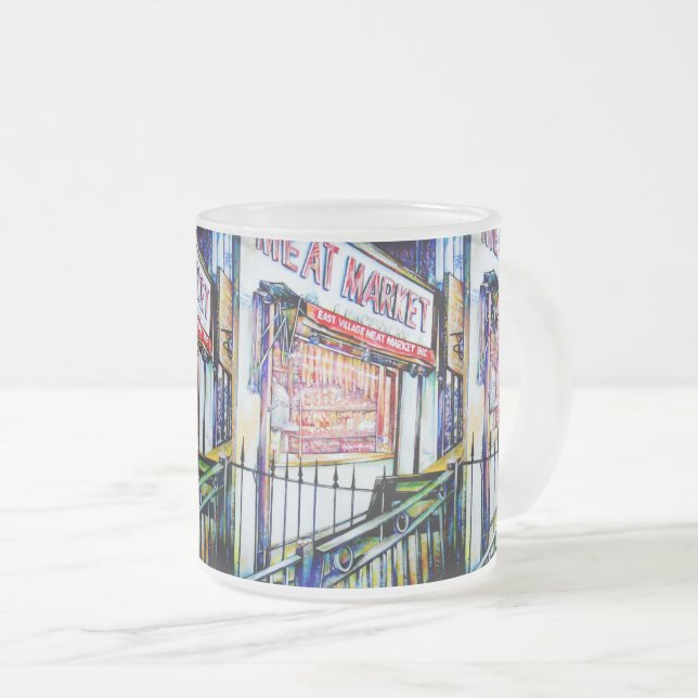 Caneca De Café Vidro Jateado O Jardim da Sabedoria da Aldeia Oriental (Frente Esquerda)