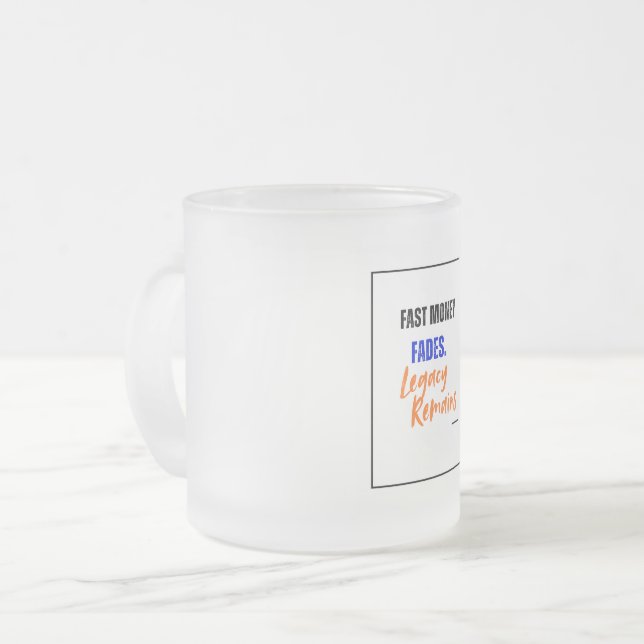 Caneca De Café Vidro Jateado O Legado Permanece  (Frente Esquerda)
