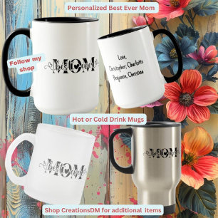 Caneca De Café Vidro Jateado O melhor Dia de as mães da mãe personalizado