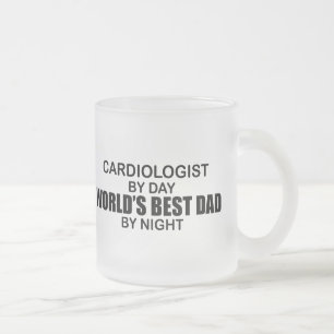 Caneca De Café Vidro Jateado O melhor pai do mundo - cardiologista