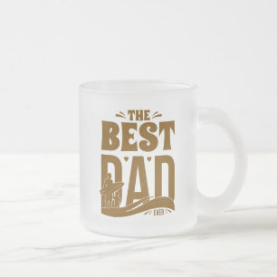 Caneca De Café Vidro Jateado O Melhor Pai do Mundo - Pai e Filho