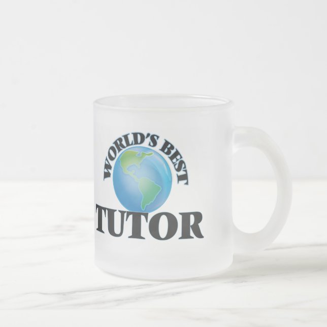 Caneca De Café Vidro Jateado O melhor tutor do mundo (Direita)